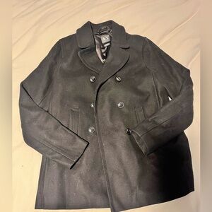 Armani Exchange Black Pea Coat